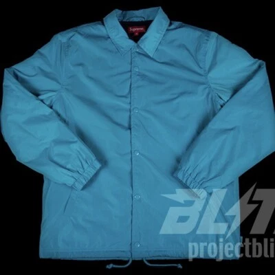 FW16 SUPREME OLD ENGLISH COACHES JACKET BLUE SIZE M MEDIUM 2016 - Image 1 of 4