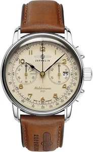 Zeppelin Watch Mediterranee Quartz 9670-5 Men's Brown - Picture 1 of 1