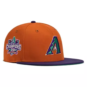 Arizona Diamondbacks 20th Anniversary Patch Orange 59Fifty NewEra Fitted 7 1/4 - Picture 1 of 20