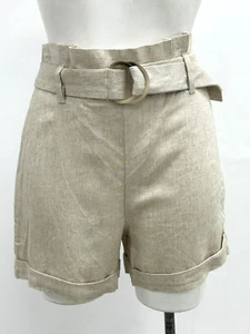 Ex Primark Ladies Paperbag Linen Blend Summer Shorts Sizes 10 12 14 16 18 - Picture 1 of 11