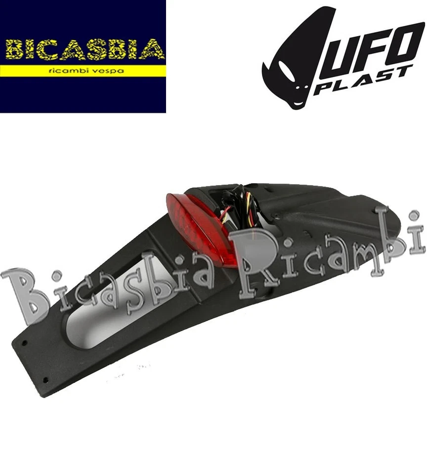 18453 - Suporte de placa UFO com luz LED vermelha Kawasaki KLX 450 R 2007-2023 - Imagem 1 de 1