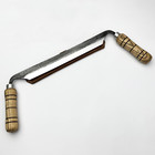 Draw Knife – Hand-Forged 52100 Carbon Steel, Ash Handles, Ready for Carving.