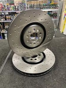 VW GOLF MK4 R32 AUDI TT A3 3.2 V6 8N PERFORMANCE CROSS DRILLED BRAKE DISCS 334MM - Picture 1 of 2