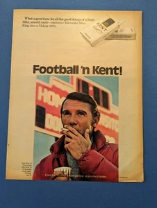 1971 magazine ad 10x13" FOOTBALL 'n KENT, Lorillard Tobacco cigarettes - Picture 1 of 3