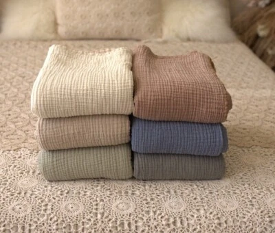 Manta de muselina de algodón orgánico, funda de cama de muselina de algodón, manta boho Foto 1 de 4