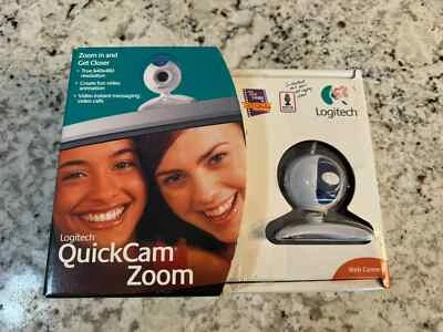 LOGITECH QuickCam Zoom For Live Video Snap Pics & has Microphone for Chats - Image 1 of 4