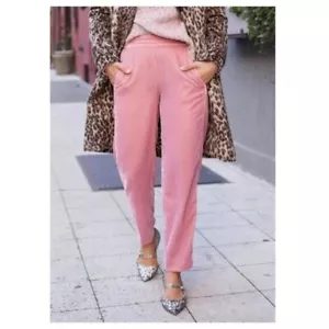 J. Crew Blush Easy Pull On Velvet Pants Size 4 - Picture 1 of 9