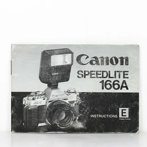 Canon Speedlite 166A Owner’s Manual | Good Condition - Picture 1 of 2
