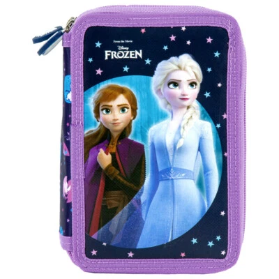 Disney Frozen Eiskönigin Elsa 3-Fach 43 Teile Dreistöckig FEDERTASCHE FEDERMAPPE