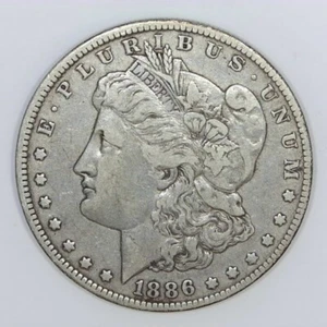 ~PLATA AMERICANA DE COLECCIÓN~ 1886-O Dólar de Plata Morgan 90$ Moneda de 1$ USD en estado bastante bueno d601 - Imagen 1 de 2