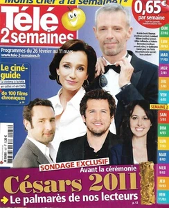 TELE 2 SEMAINES n°187 26 février 2011 Césars/ L.Wilson/ Scott Thomas/ Lellouche - Imagen 1 de 1