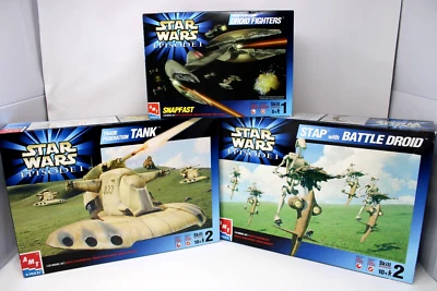 Lot of 3 Vintage 1999 AMT Star Wars Episode I Model Kits - Droid Tank Stap - NEW - Image 1 of 4