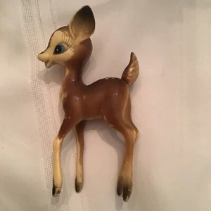 De colección Plástico Duro Grandes Ojos Azules Navidad Reno Ciervo MCM Decoración - Imagen 1 de 7