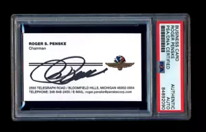 ROGER PENSKE SIGNED MINT BUSINESS CARD PSA/DNA AUTOGRAPH INDY NASCAR TEAM OWNER - Picture 1 of 1