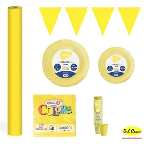 COORDINATO TAVOLA MONOCOLORE GIALLO PLASTICA - Foto 1 di 1