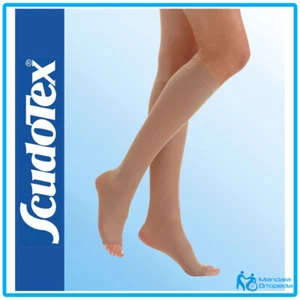 430 GAMBALETTO K1 MICROFIBRE UNISEX PUNTA APERTA COMPRESSIONE GRADUATA BEIGE - Foto 1 di 7