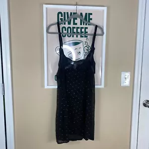 Love Affair Sheer/Mesh Argyle Slip Dress Size: 1X - Picture 1 of 4