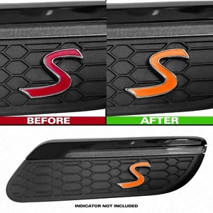 MINI F55 F56 F57 LCI 2 Cooper S Side Accent Overlay Decal Sticker - Orange - Picture 1 of 1