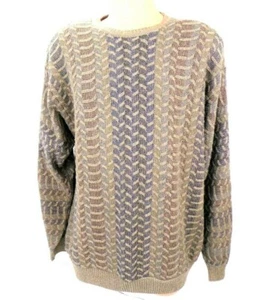 Suéter Pullover Segreto Para Hombre XL Marrón Tostado Estilo Italiano Cuello Redondo Mezcla Algodón - Imagen 1 de 10
