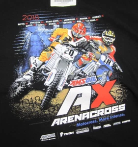 T-shirt Arena Cross AX Racing 2XL NUOVA nera Motocross MotoX 2018 - Foto 1 di 5