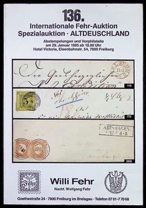 Willi Fehr Auktion Spezialauktion Altdeuschland (January 29, 1985) - Picture 1 of 1