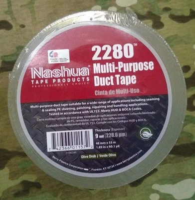 100mph tape OD Nashua Multi-Purpose Duct Tape 60 yard 9 mil, Made in USA NEW