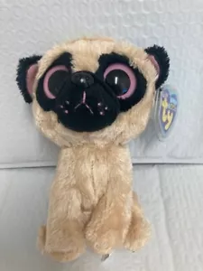 Ty Beanie Boos 💜 PUGSLY The Pug Dog 6" Neu mit Etikett - Bild 1 von 1