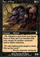 MTG magic cards 2x x2 Light Play, English Face of Fear Odyssey