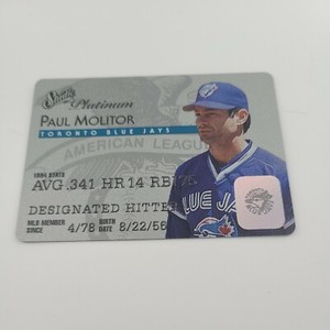 1995 Donruss Paul Molitor 10 Studio Toronto Blue Jays Baseball Card