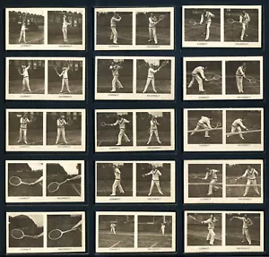 GODFREY PHILLIPS Cigarette Cards LAWN TENNIS 1930 - Shots Strokes Select A Card - Picture 1 of 33