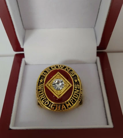Jim Brown - 1964 Cleveland Browns NFL Championship Ring With Wooden Display Box Cover