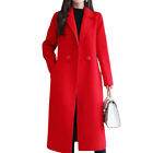 Woman Slim Windbreaker Coat Warm Thickened Overcoat Lapel Trench Cardigan Jacket