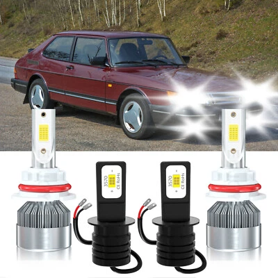 Combo Faros LED Faros Antiniebla 9004HB1+H3 Blanco Para Saab 900 1987-1993 Foto 1 de 4