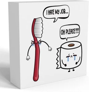 Funny Bathroom Decor, Funny Bathroom Wall Art, Black and White Bathroom Decor, C - Picture 1 of 7