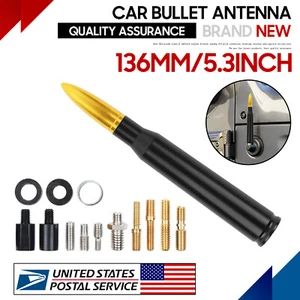Bullet Style 0.5 Cal Black Gold Antenna Mast for TOYOTA TACOMA 2000-2023 New - Picture 1 of 13