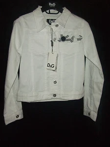 DOLCE & GABBANA VESTE EN JEAN TAILLE 12 ANS (143-149 CM)  BLANC - Picture 1 of 1