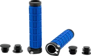 Fly Racing Grip-Lock Lock On Grips, Full Waffle Pattern, Yamaha Watercraft, Blue - Picture 1 of 4