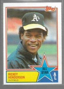 1983 Topps Rickey Henderson All-Star #391 NM o/c Athletics