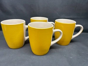 4er Set ~ Royal Norfolk "GELB/WEISS" Tassen ~ 4 1/4" hoch - Bild 1 von 10