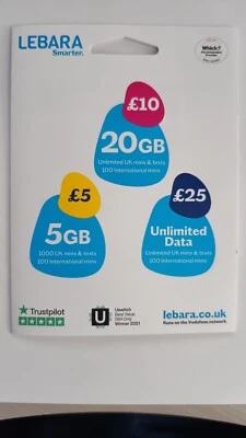 LEBARA MOBILE LEBARA Sim Card Pay As You Go Trio Sim Card- Standard, Micro & Nano