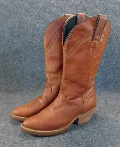 Stivali da cowboy vintage Laredo in pelle marrone da donna taglia 6 M - Foto 1 di 10