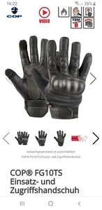 Einsatz Zugriffshandschuhe Kevlar Aramid Motorrad Echtleder Polizei Leder... - Bild 1 von 17