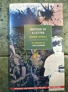 Instead of a Letter, Paperback by Athill, Diana; Dunham, Lena (AFT), Brand Ne... - Picture 1 of 2