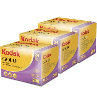 3 Packs Kodak GOLD 200 Color Negative Film 35mm Roll Film, 24 Exposures - Image 1 of 3
