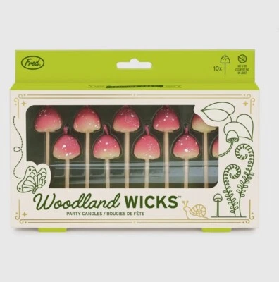 Velas realistas Woodland Wicks hadas jardín setas cumpleaños pastel fiesta 10 quilates Foto 1 de 4