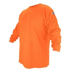 BLACK STALLION FTL6-ORA Flame Resistant Crewneck Shirt, Orange, Cotton, 2XL - Picture 1 of 1