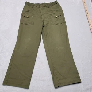 VINTAGE Boy Scouts Pants Adult 32 x 28 BSA Official Uniform Distressed - Picture 1 of 11