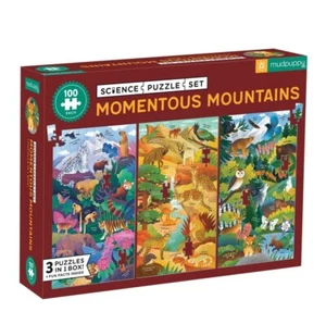 Mudpuppy 100 Pc Puzzle x 3 – Momentous Mountains Age 6+ 04926 Animals - Picture 1 of 6