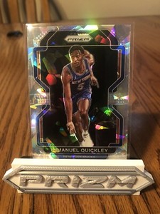 2021-22 Panini Prizm Basketball Immanuel Quickley Cracked Ice #129 NY Knicks