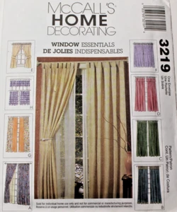 Patrón de costura McCall's 3219 Window Essentials decoración del hogar (cortinas en 8 estilos) - Imagen 1 de 2